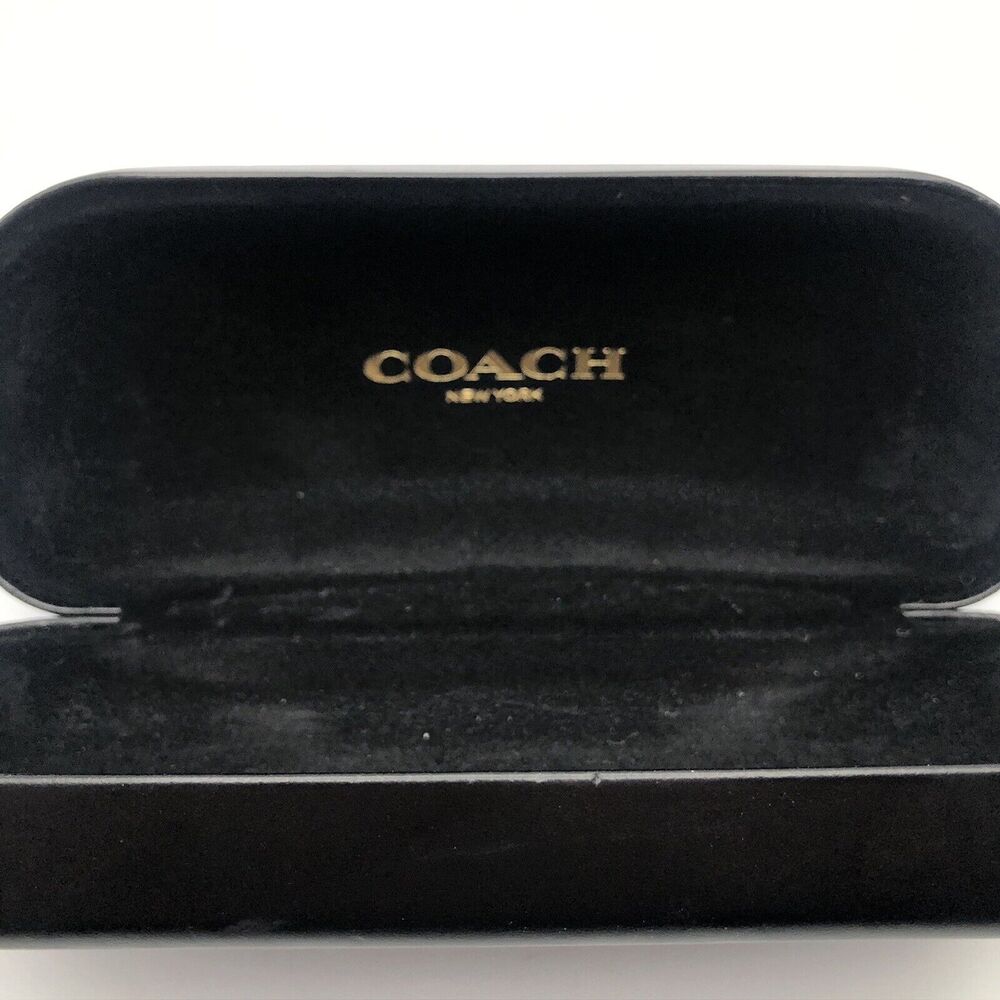 Coach Embossed Hard Shell Glasses Case For Eye Glasses Or Sunglasses Black